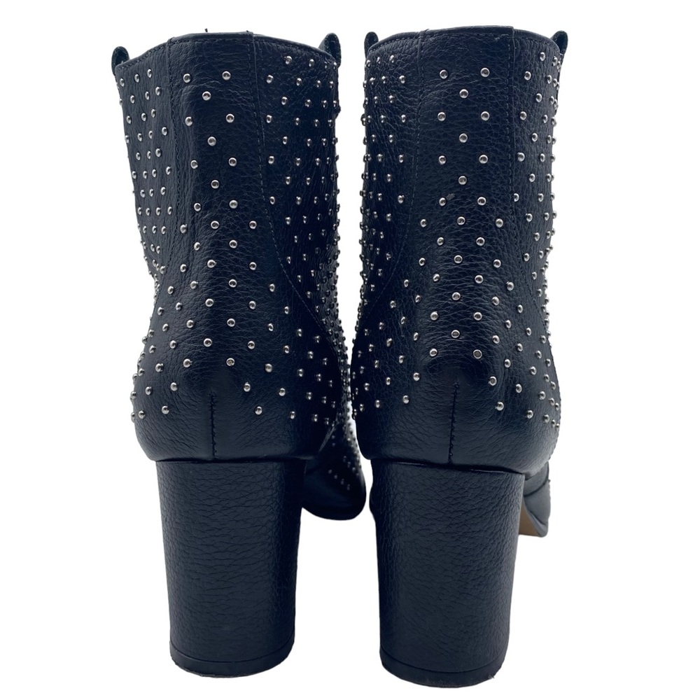 Rebecca Minkoff Women's Boots Black Leather Studded Ankle Heeled Designer Size 6 - Picture 6 of 12